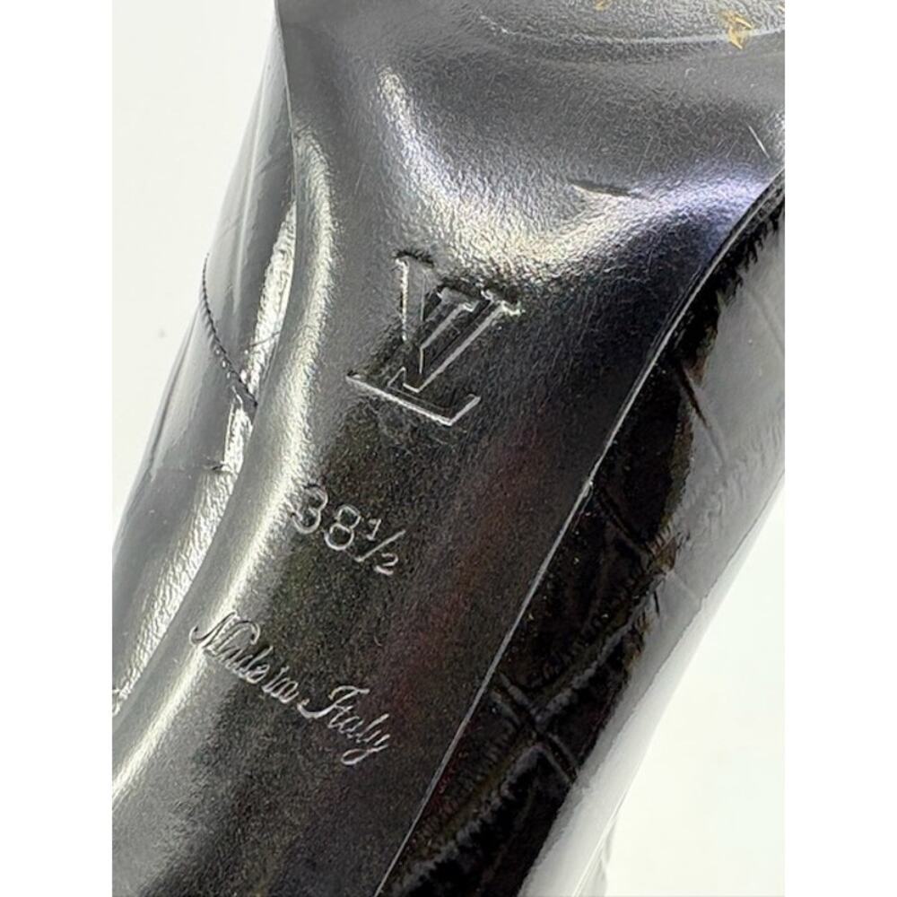 Louis Vuitton Delft Cornelia Croc Patent Leather Ankle Boots Black Size 38.5 - Picture 13 of 14